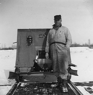 Track Inspector Hugh Campbell with a Track Motor Car, 1970